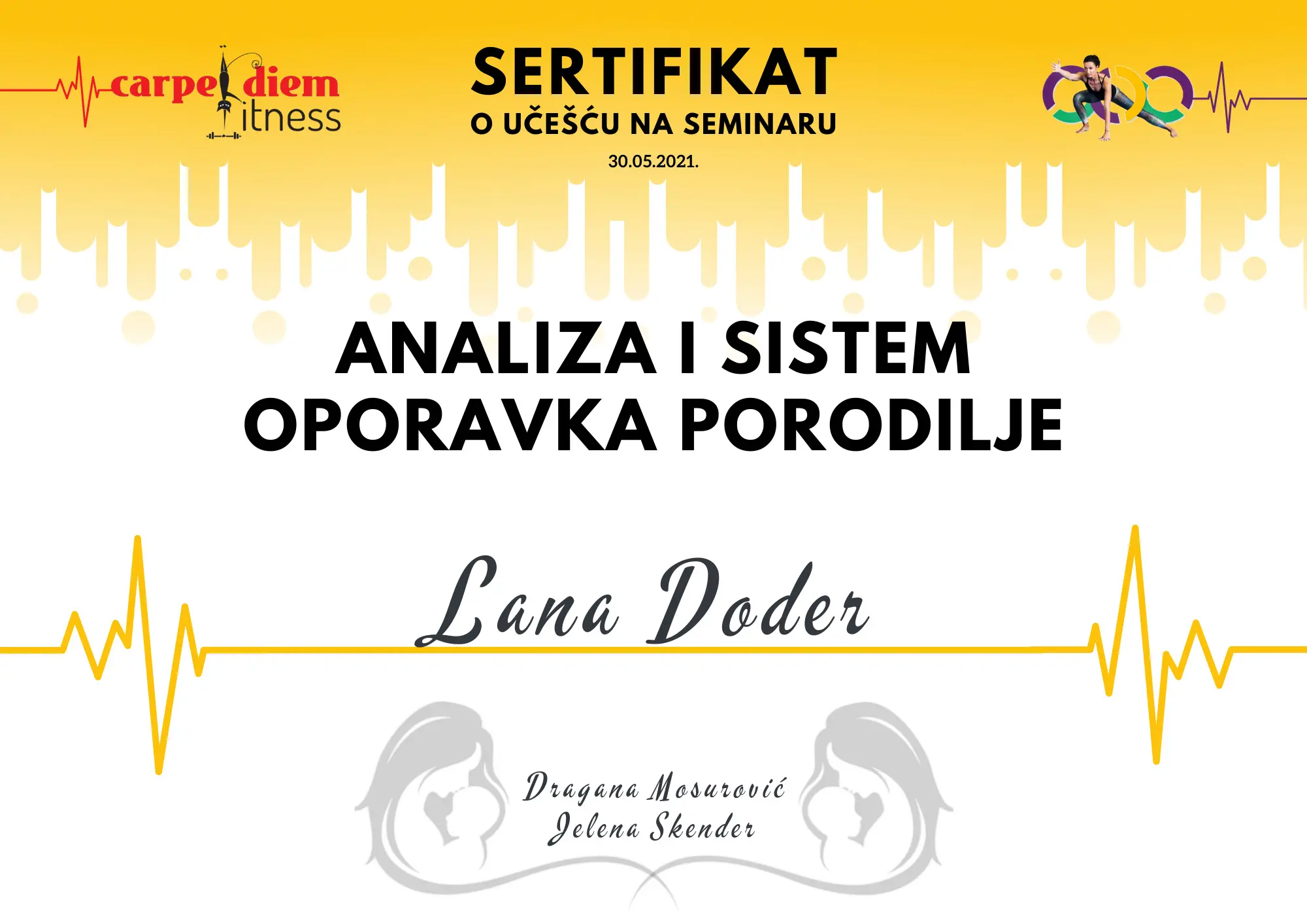 Sertifikat 4 - Fit Mama Lana