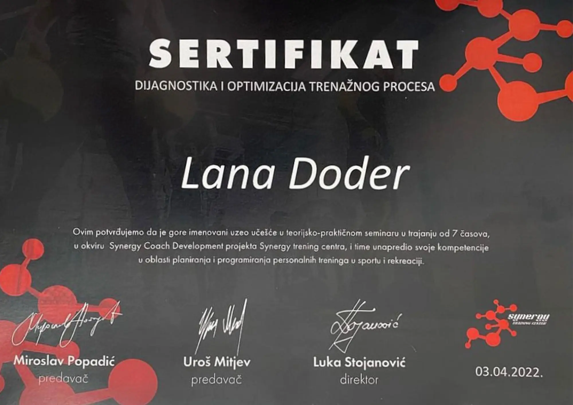 Sertifikat 6 - Fit Mama Lana